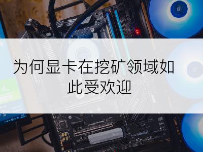 为何显卡在挖矿领域如此受欢迎