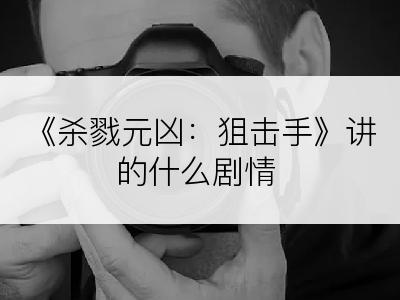 《杀戮元凶：狙击手》讲的什么剧情