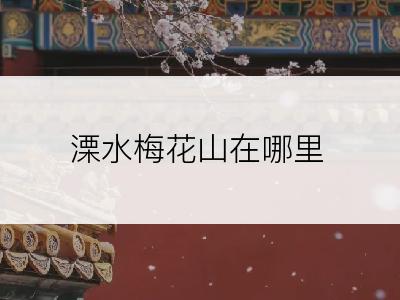 溧水梅花山在哪里
