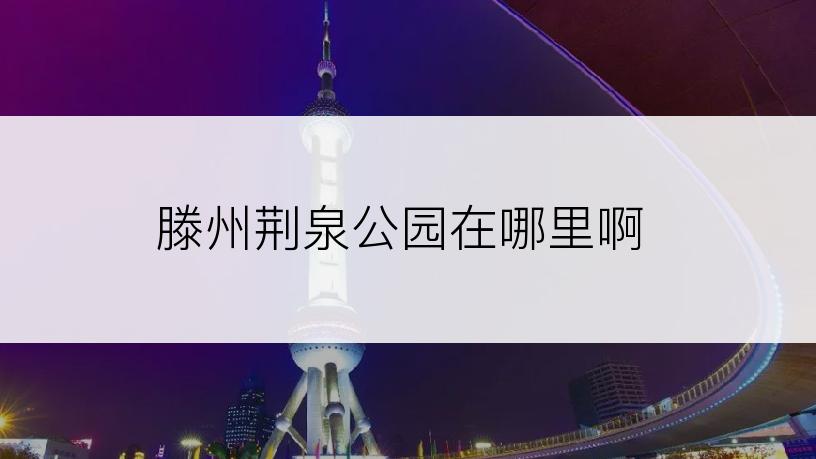 滕州荆泉公园在哪里啊