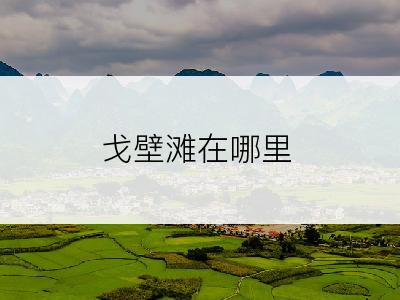 戈壁滩在哪里