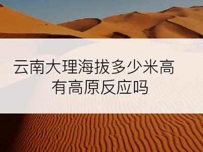 云南大理海拔多少米高有高原反应吗