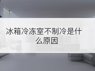 冰箱冷冻室不制冷是什么原因