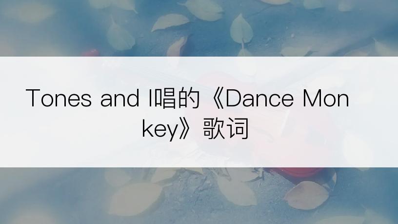 Tones and I唱的《Dance Monkey》歌词