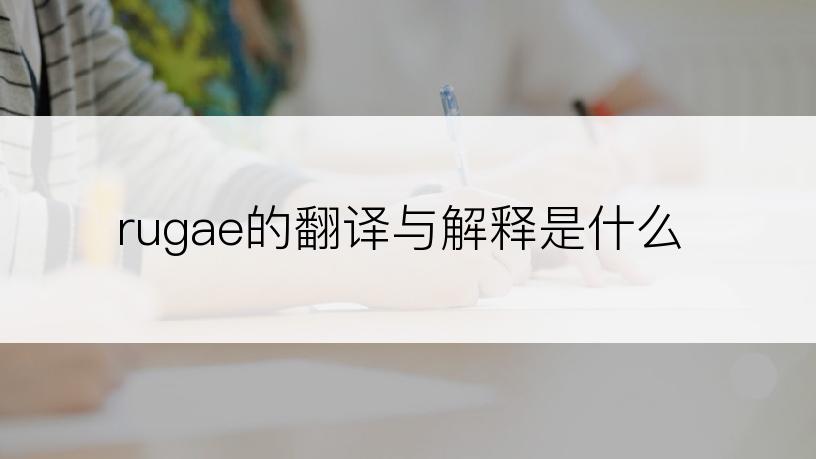 rugae的翻译与解释是什么