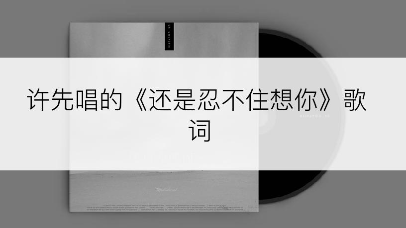 许先唱的《还是忍不住想你》歌词