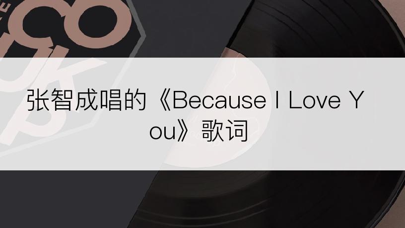 张智成唱的《Because I Love You》歌词