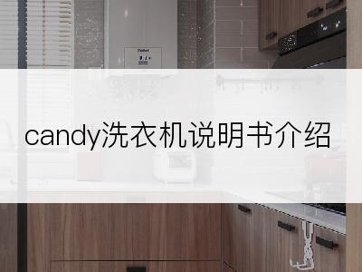candy洗衣机说明书介绍