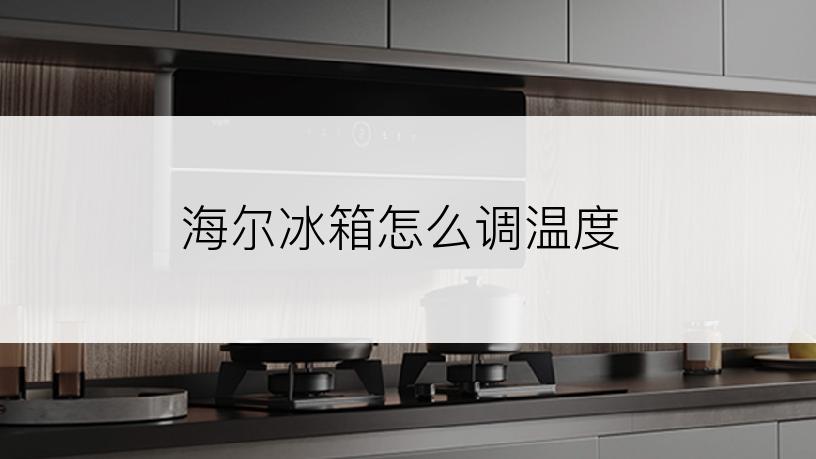 海尔冰箱怎么调温度
