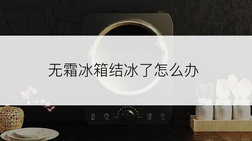 无霜冰箱结冰了怎么办