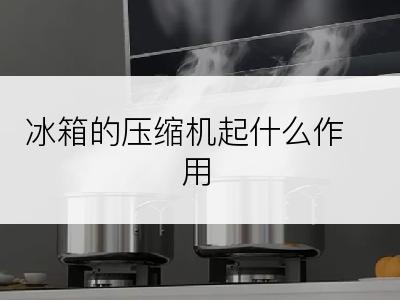 冰箱的压缩机起什么作用