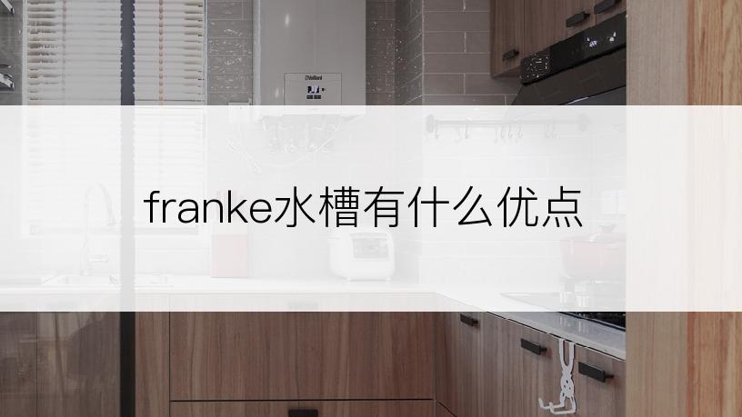 franke水槽有什么优点