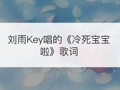 刘雨Key唱的《冷死宝宝啦》歌词