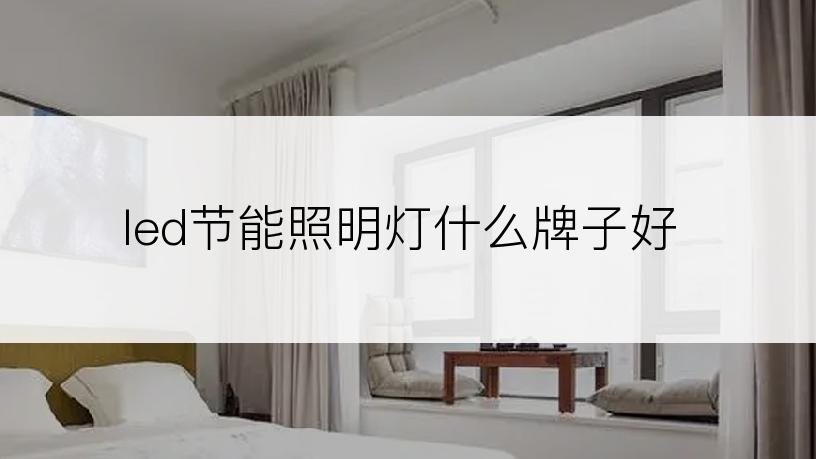 led节能照明灯什么牌子好