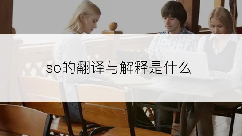 so的翻译与解释是什么