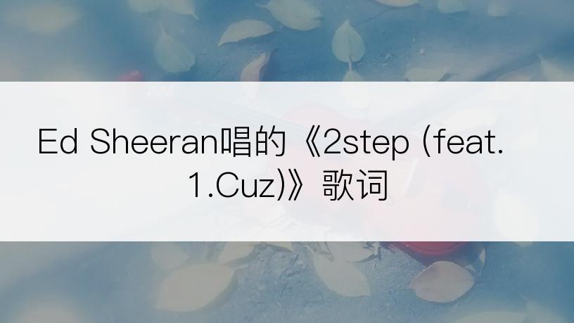 Ed Sheeran唱的《2step (feat. 1.Cuz)》歌词