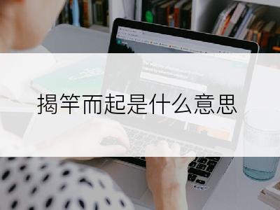 揭竿而起是什么意思