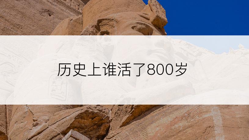 历史上谁活了800岁