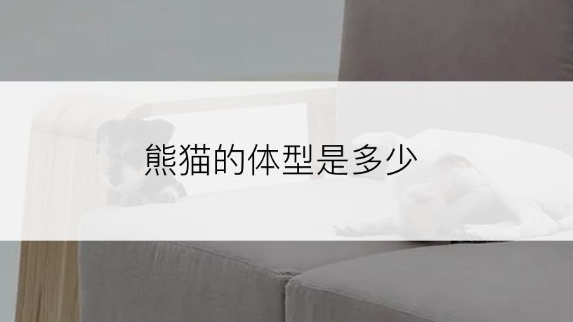 熊猫的体型是多少