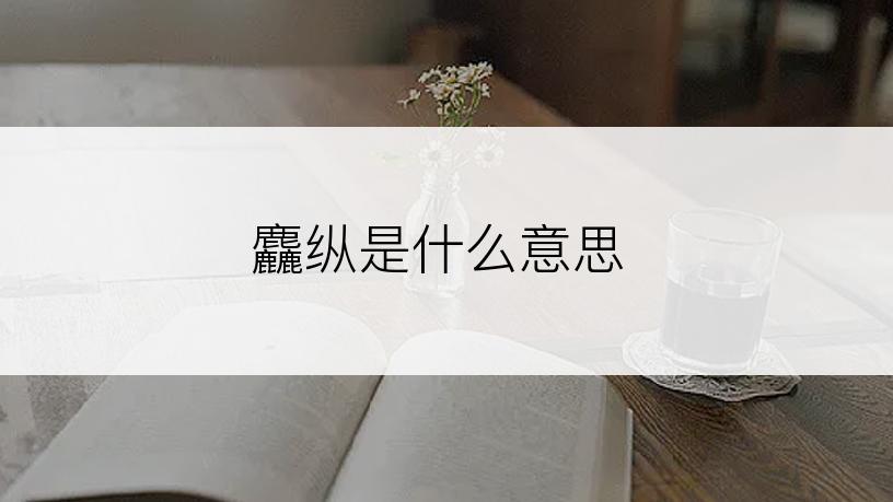 麤纵是什么意思