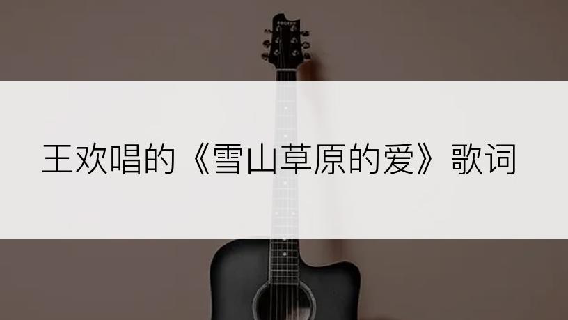 王欢唱的《雪山草原的爱》歌词