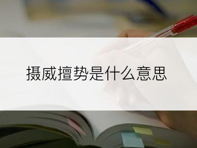 摄威擅势是什么意思