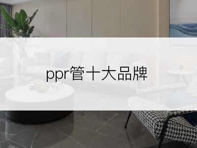ppr管十大品牌