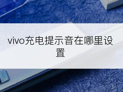 vivo充电提示音在哪里设置
