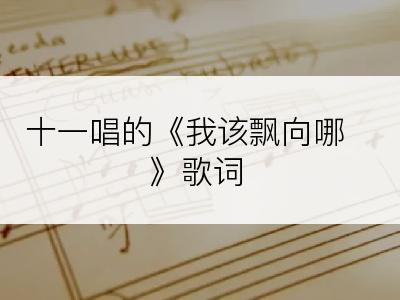 十一唱的《我该飘向哪》歌词