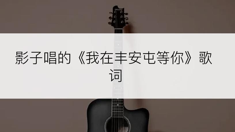 影子唱的《我在丰安屯等你》歌词