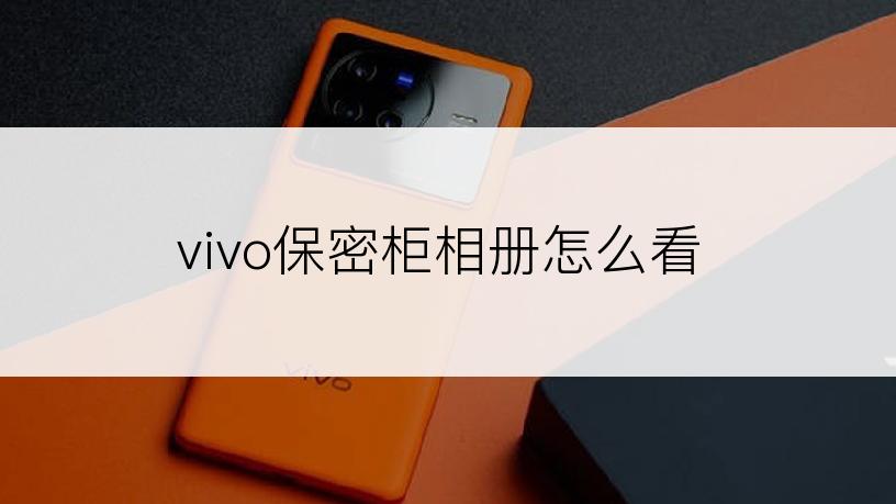 vivo保密柜相册怎么看