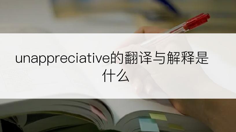 unappreciative的翻译与解释是什么