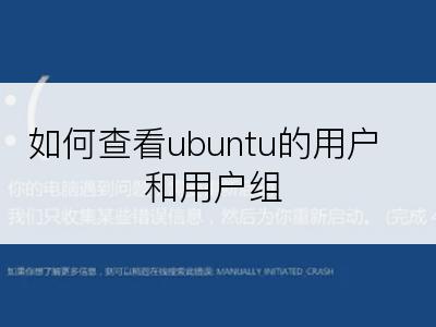 如何查看ubuntu的用户和用户组