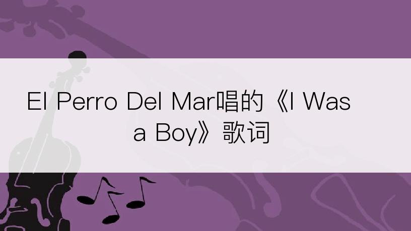 El Perro Del Mar唱的《I Was a Boy》歌词