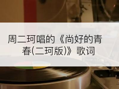 周二珂唱的《尚好的青春(二珂版)》歌词