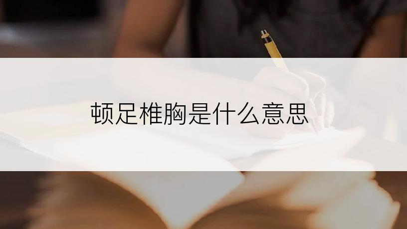 顿足椎胸是什么意思