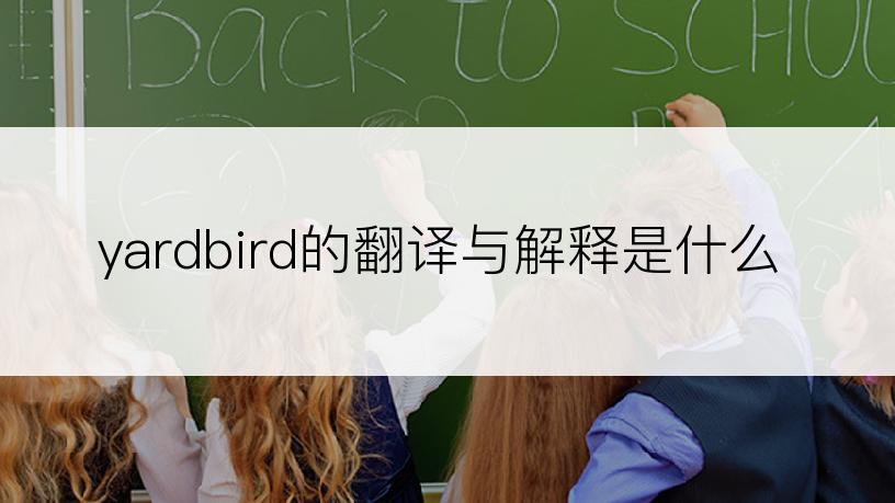 yardbird的翻译与解释是什么