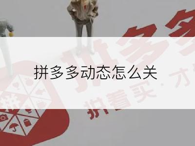 拼多多动态怎么关