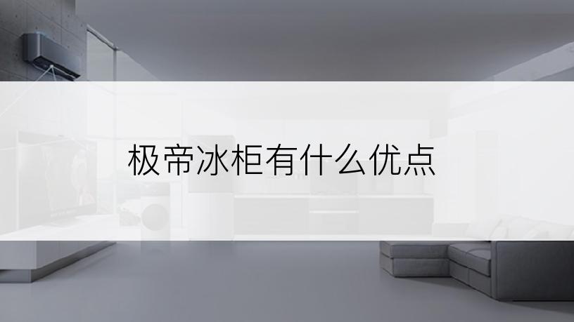 极帝冰柜有什么优点