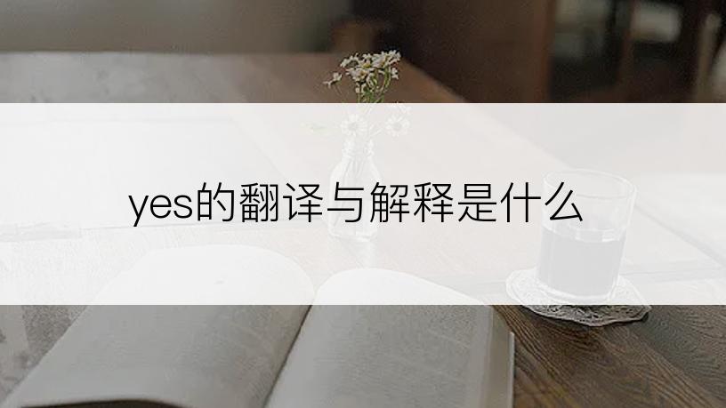 yes的翻译与解释是什么