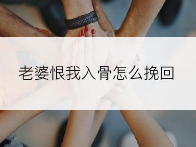 老婆恨我入骨怎么挽回