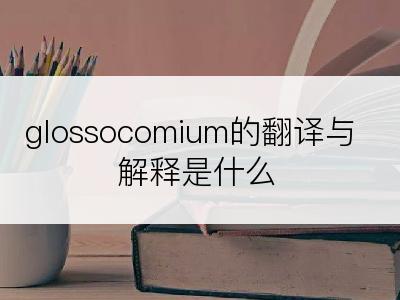 glossocomium的翻译与解释是什么