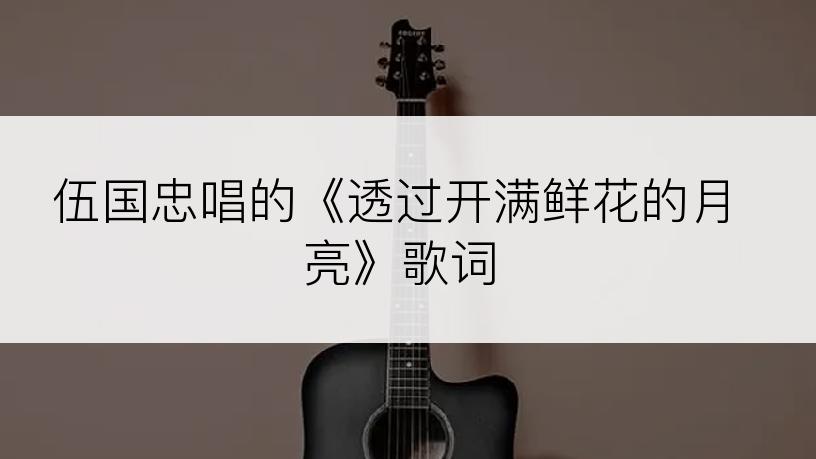 伍国忠唱的《透过开满鲜花的月亮》歌词
