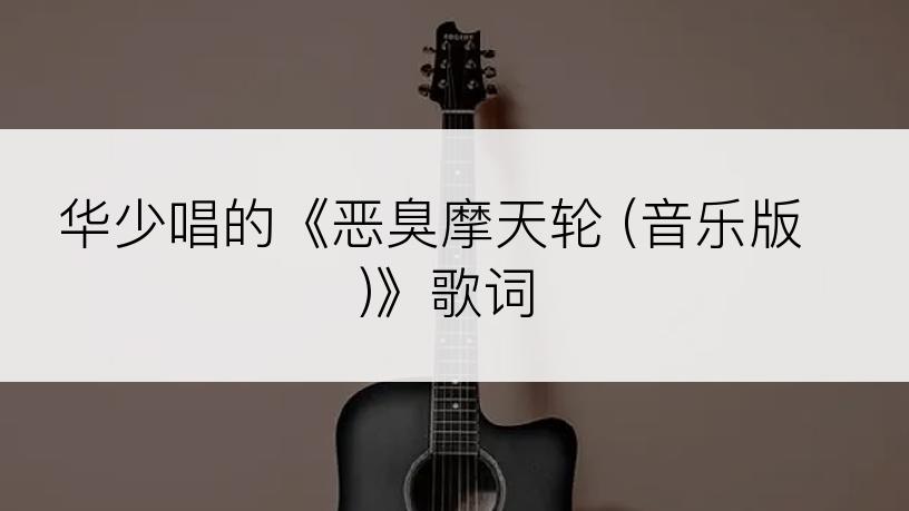 华少唱的《恶臭摩天轮 (音乐版)》歌词