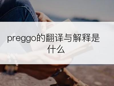 preggo的翻译与解释是什么