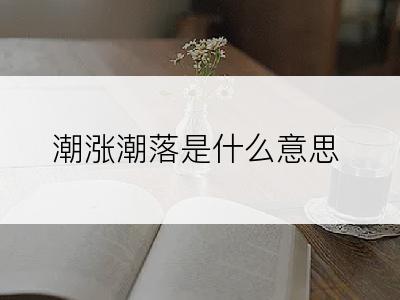 潮涨潮落是什么意思