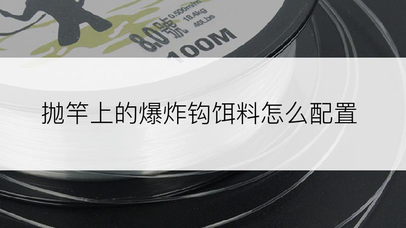 抛竿上的爆炸钩饵料怎么配置