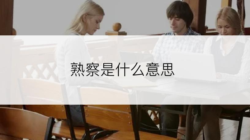 熟察是什么意思