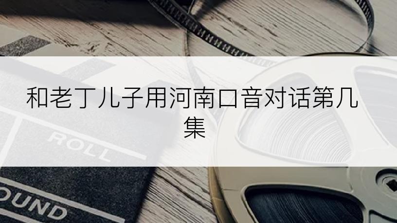 和老丁儿子用河南口音对话第几集