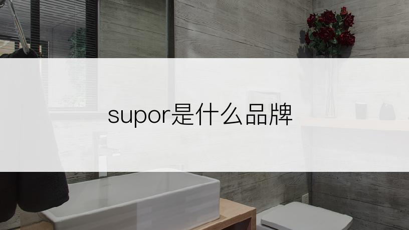 supor是什么品牌